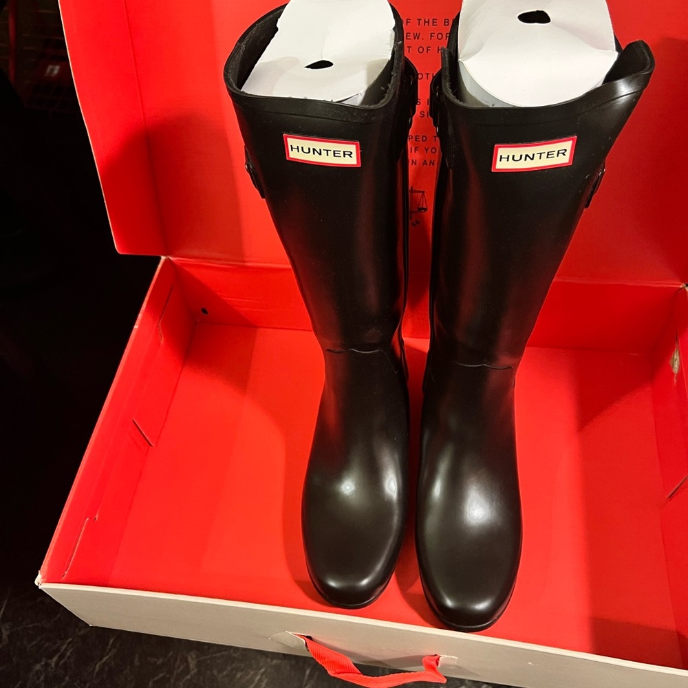 Original refined back strap hunter rain boots…